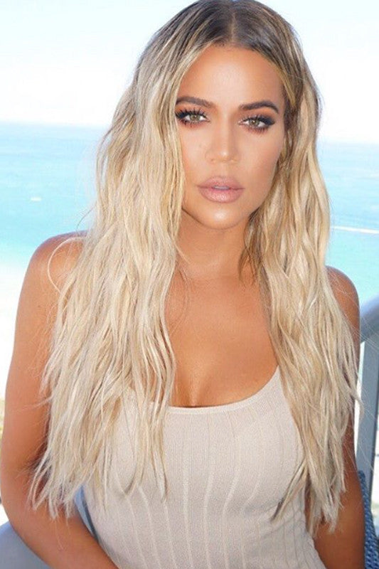 THE MYSTYLEMODE TAUPE KNIT RIBBED TANK MIDI DRESS