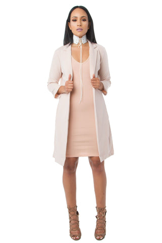 THE MYSTYLEMODE ROSE GOLD ESSENTIAL SATIN TRENCH