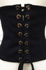 THE MYSTYLEMODE BLACK CORSET BELT WITH GOLD DETAIL