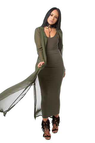THE MYSTYLEMODE CHAMPAGNE SATIN TRENCH